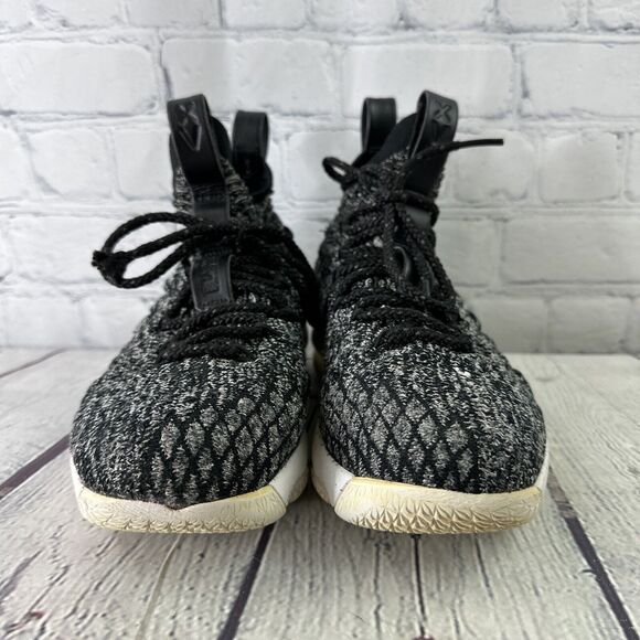 Nike Zoom Lebron XV 15 “Ashes” Black Oreo GS Size 3.5Y 922811-002 - Picture 3 of 12